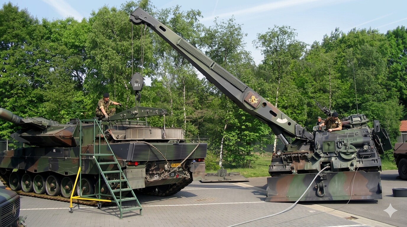 Unloading work for Leopard 2 Power Packs