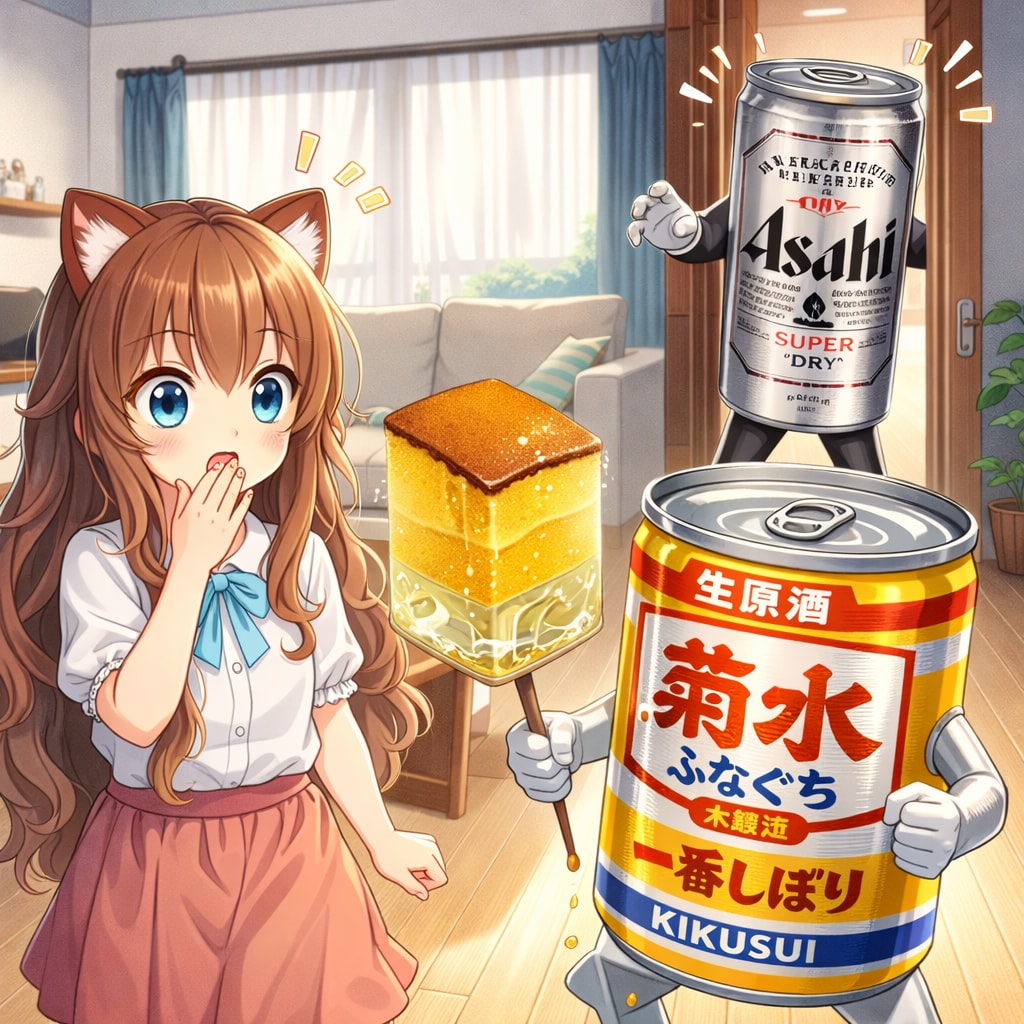 実家に帰るとカステラを日本酒に浸されてた小さな女の子 | の人気AIイラスト・グラビア