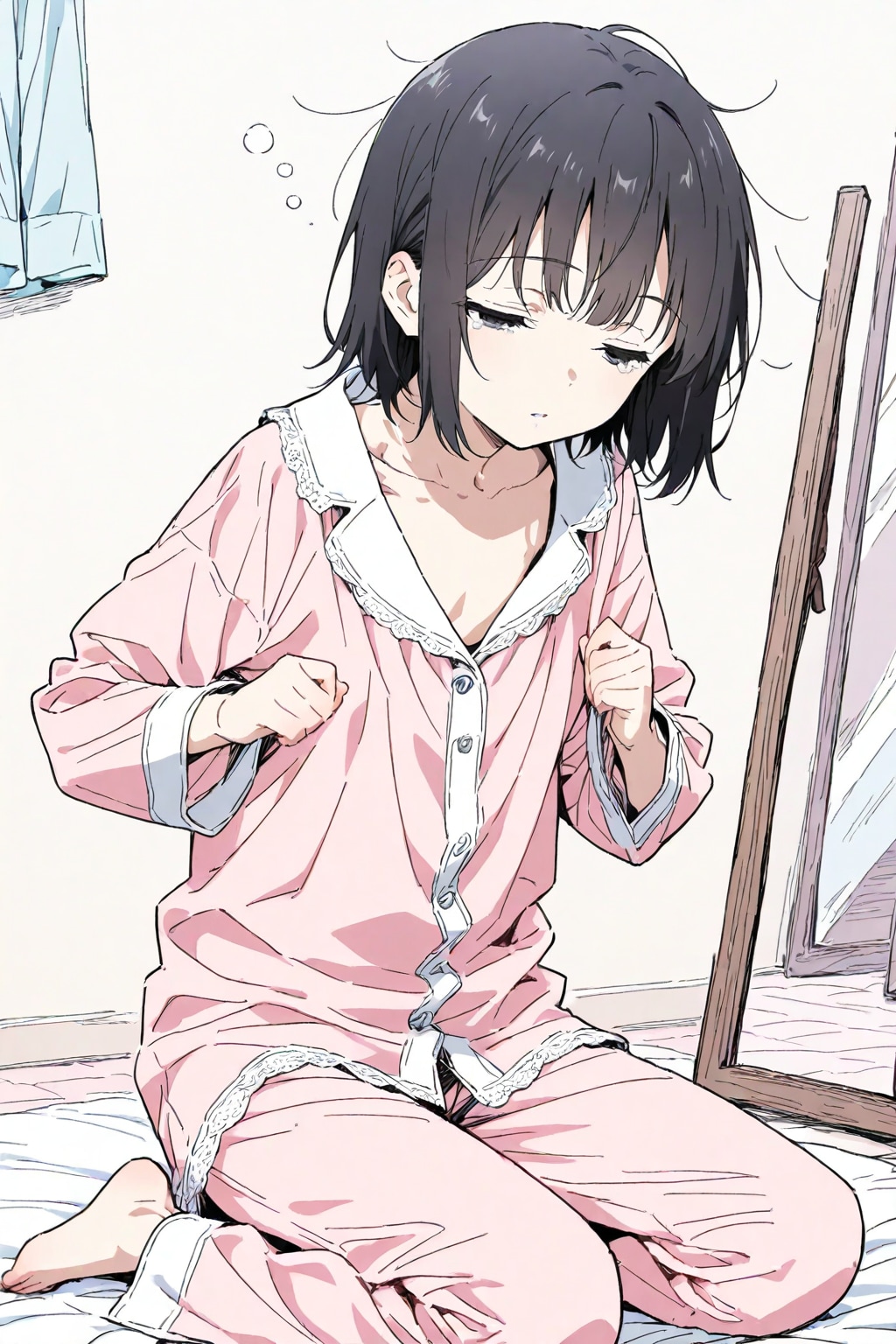 着替えなきゃzzz | の人気AIイラスト・グラビア