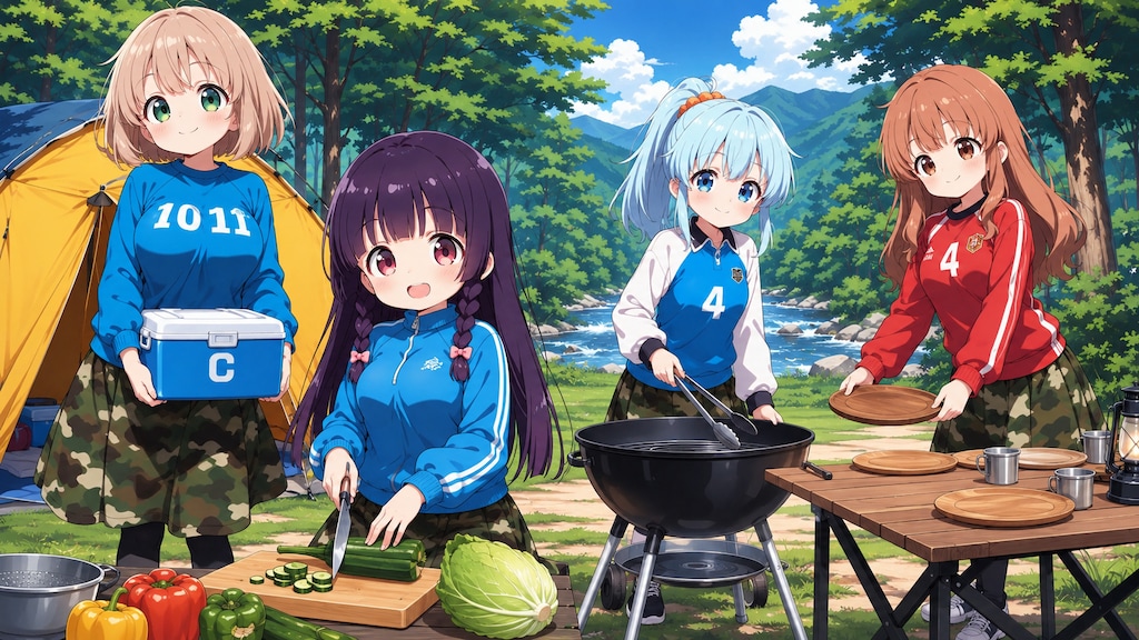 キャンプ場のみんな