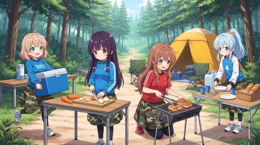キャンプ場のみんな