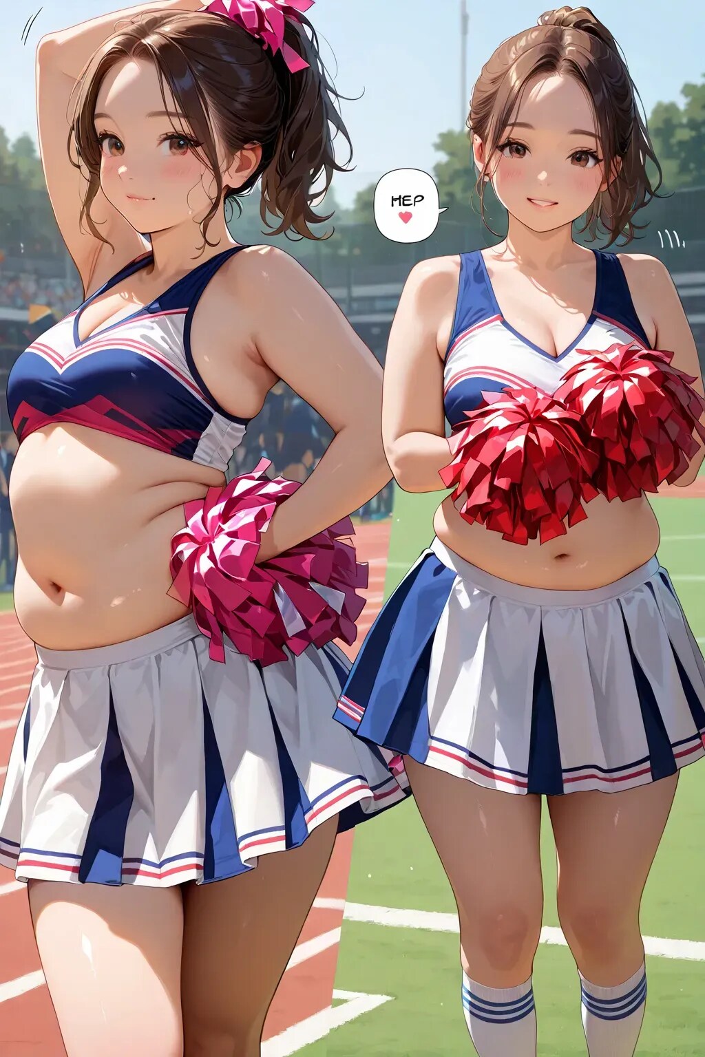 ぽっちゃリーダー | の人気AIイラスト・グラビア