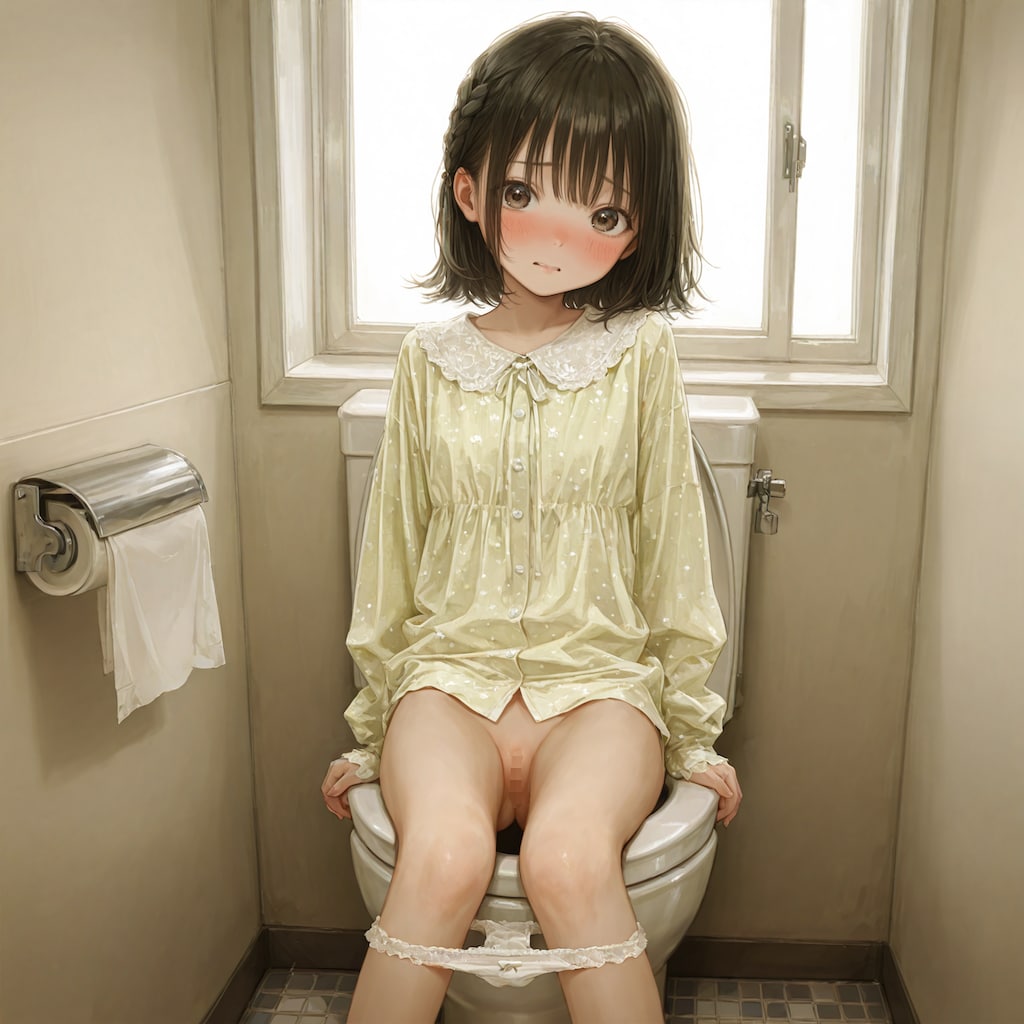 義妹がおしっこをしてるところに鉢合わせた（12枚）