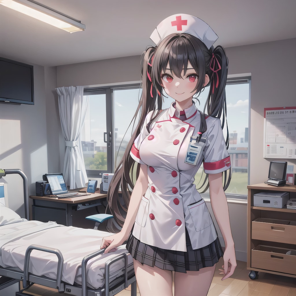 黒髪ツインテで白衣の少女６