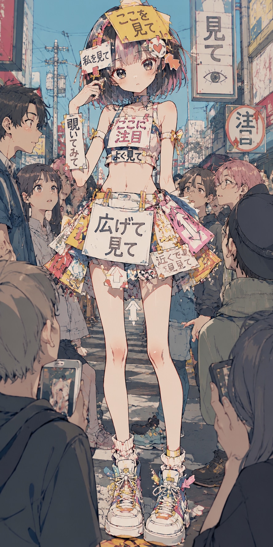 張り紙ガール
