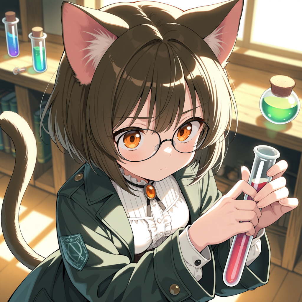 眼鏡ネコ民ちゃん・実験