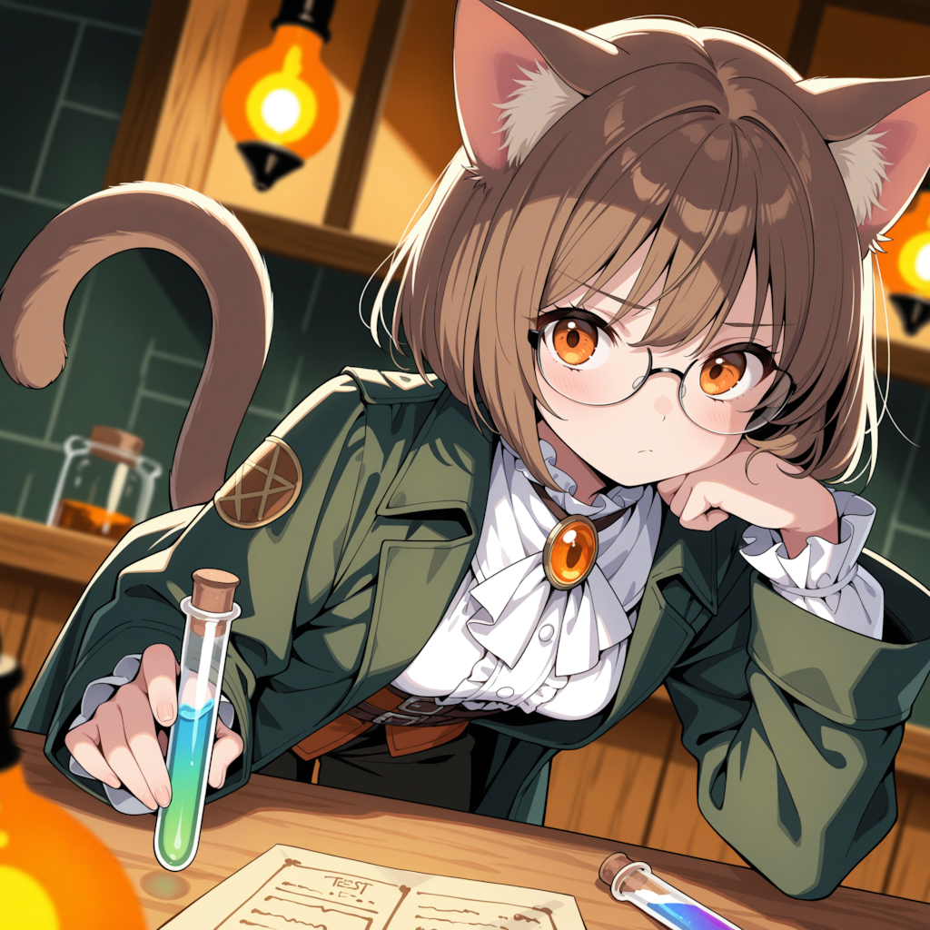 眼鏡ネコ民ちゃん・実験