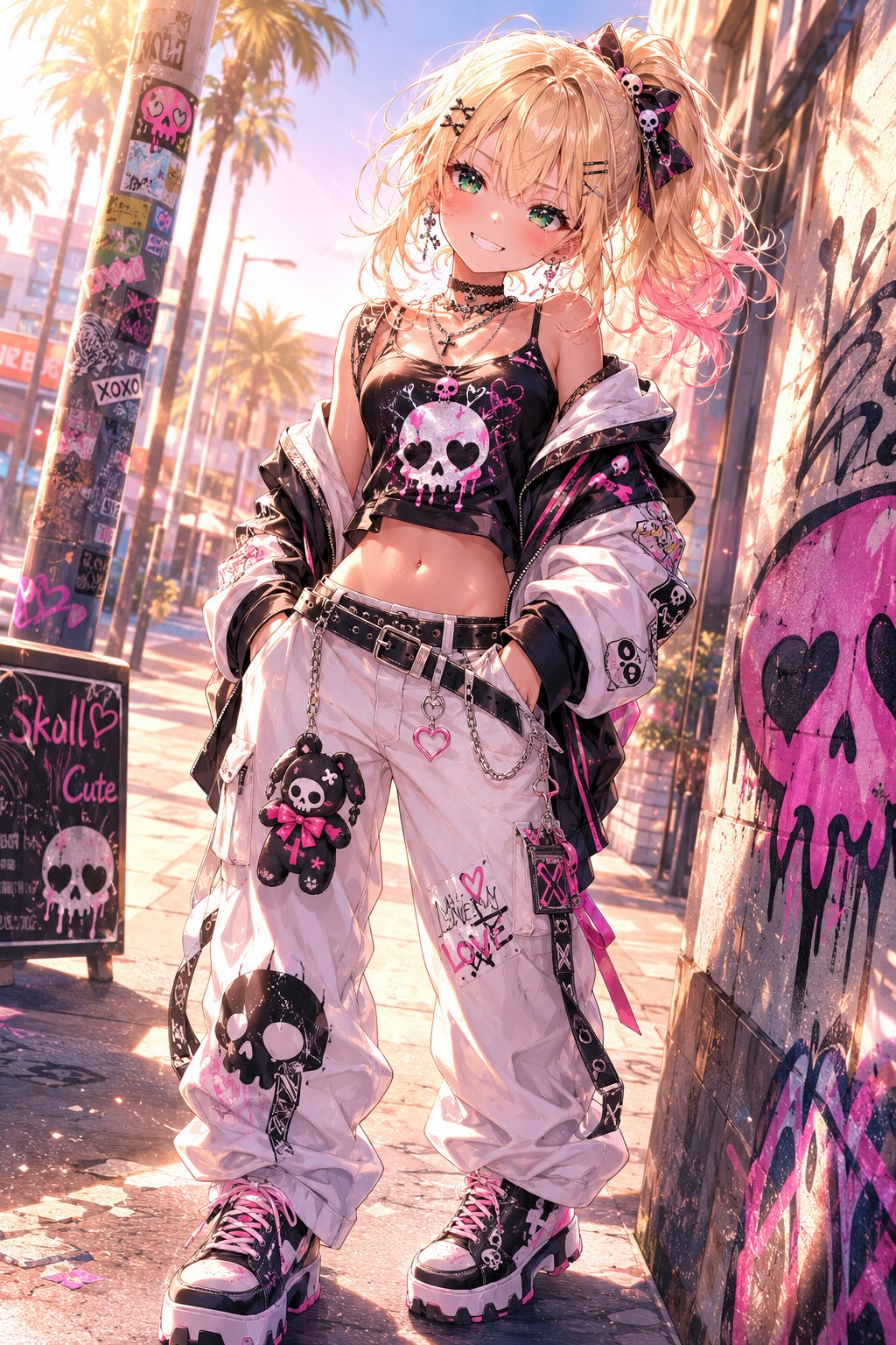 ドクロコーデ綺羅ちゃん✨️