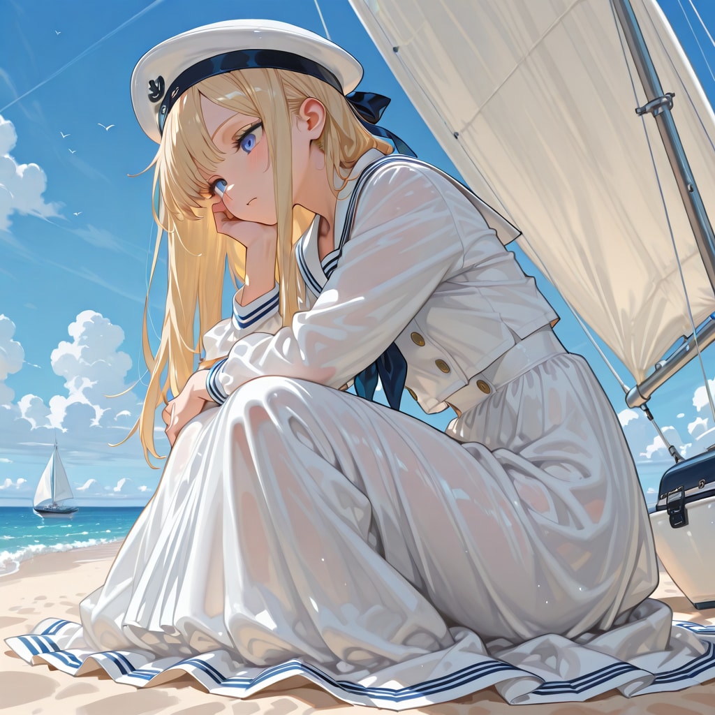 真夏の浜辺