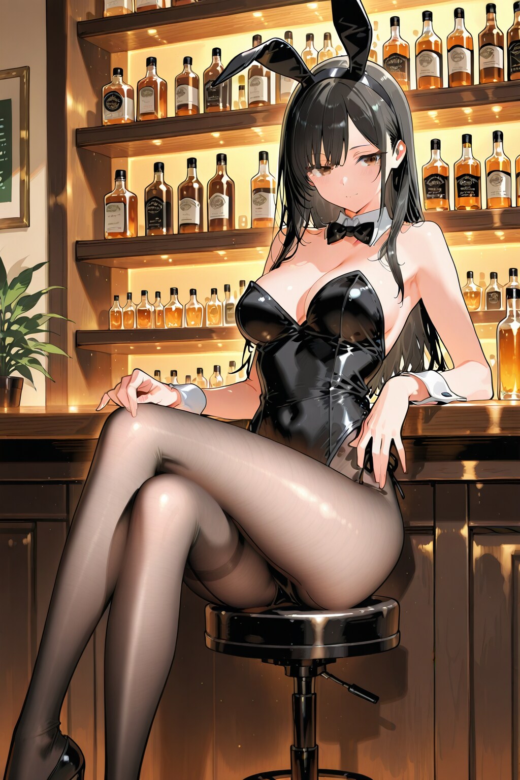 黒バニーガール1