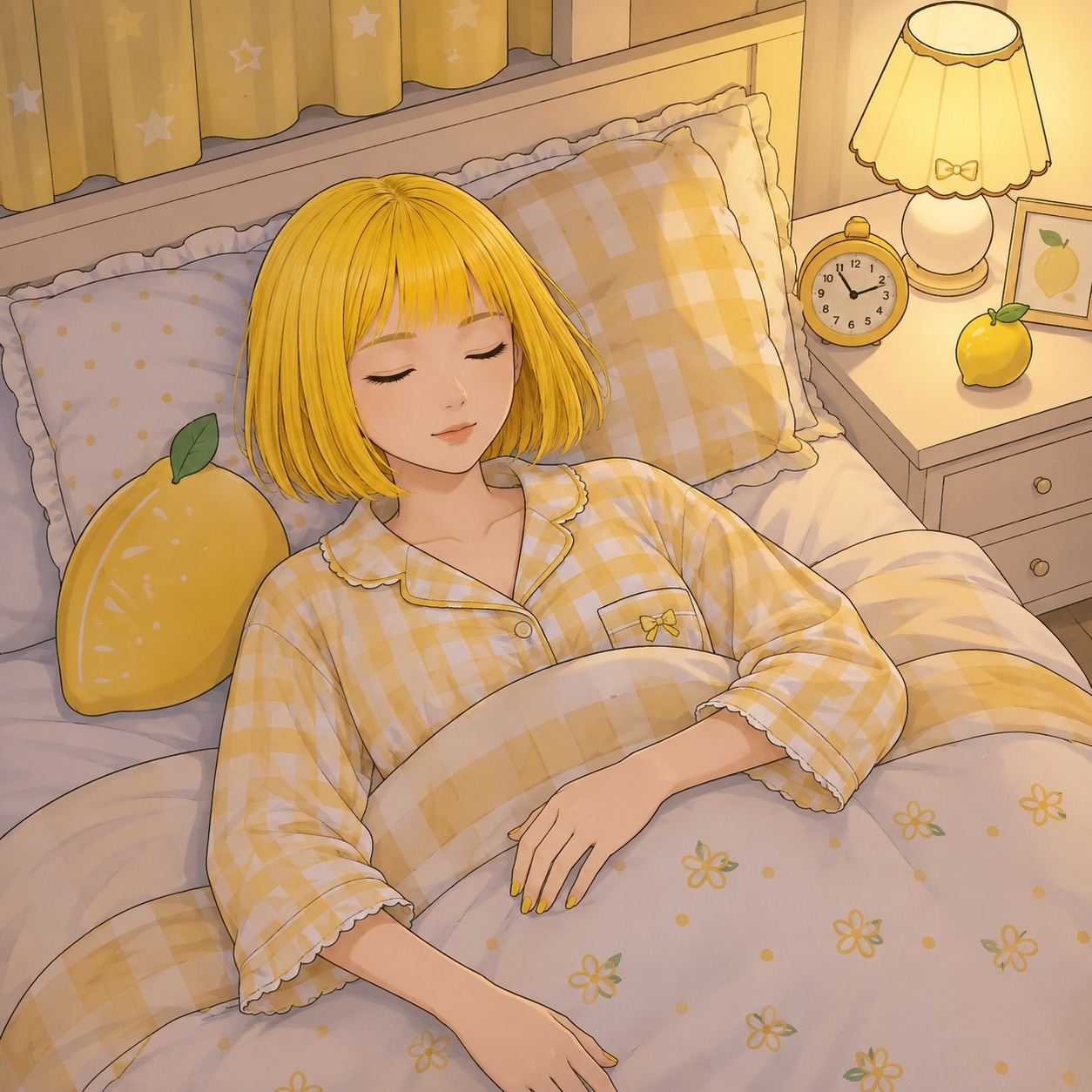 おやすみ🌙（レモンちゃん） | の人気AIイラスト・グラビア