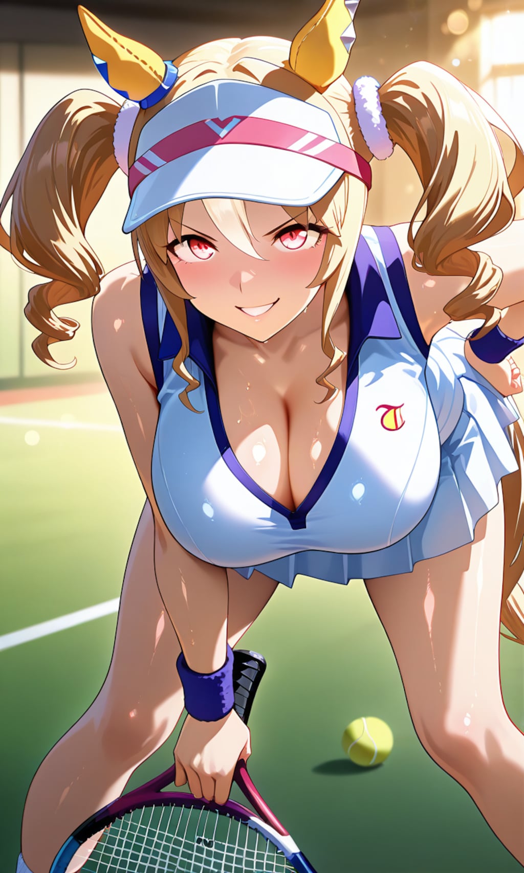 フサイチパンドラ　テニスウェア　誕生日イラスト