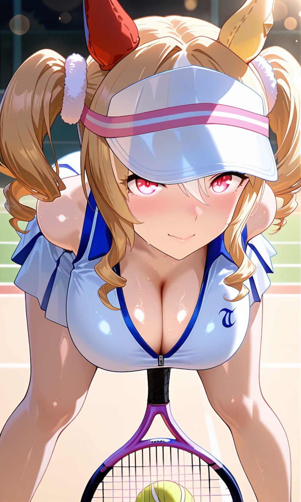 フサイチパンドラ　テニスウェア　誕生日イラスト