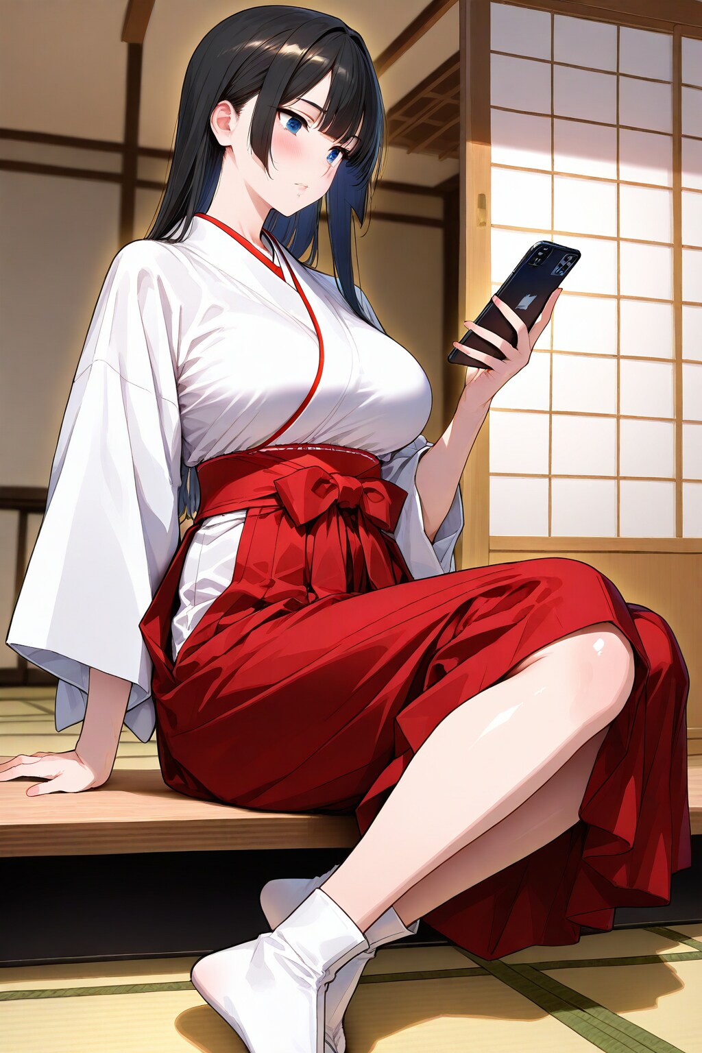 巫女さんpui活中 | の人気AIイラスト・グラビア