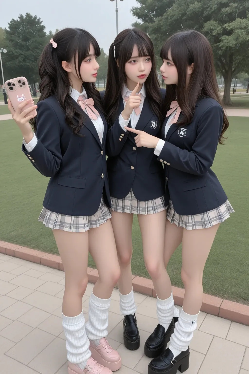 地雷系ちゃん女子高生『表情の有り無し』《放課後SeaArt》