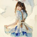 メイドなバニーさん（水彩） 5枚目