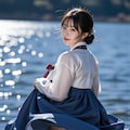 水辺の韓服 2枚目