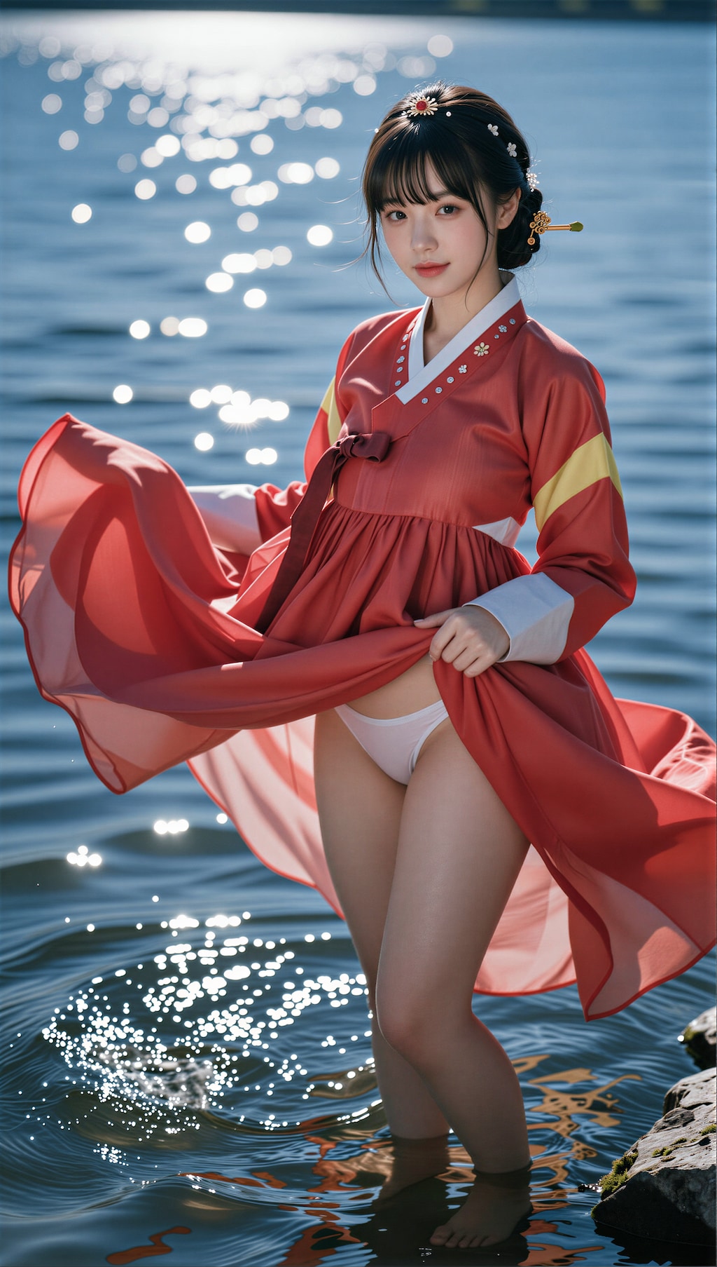 水辺の韓服