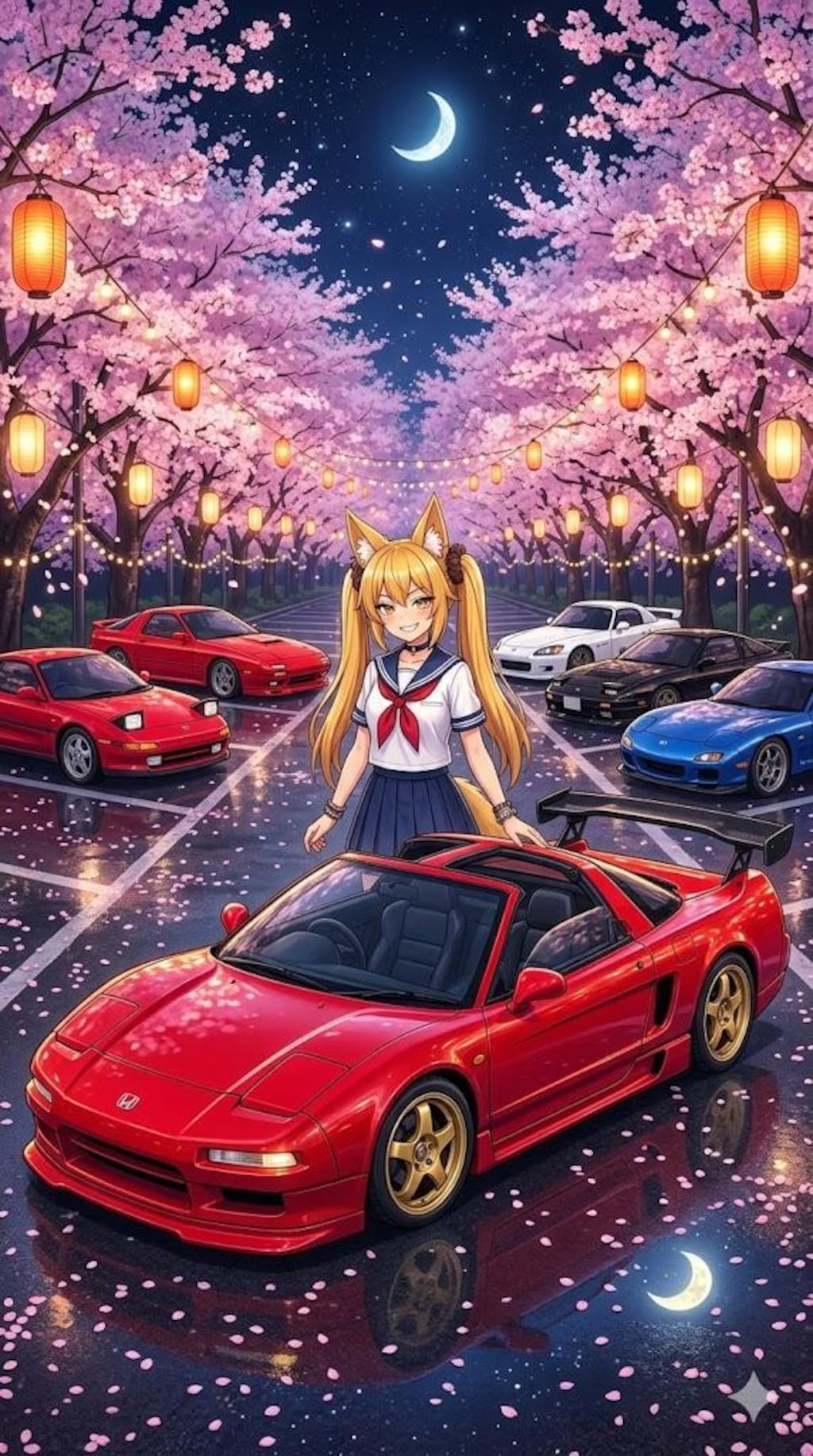 ミラさんとホンダNSX❗リアルスポーツカー達と桜🌸
