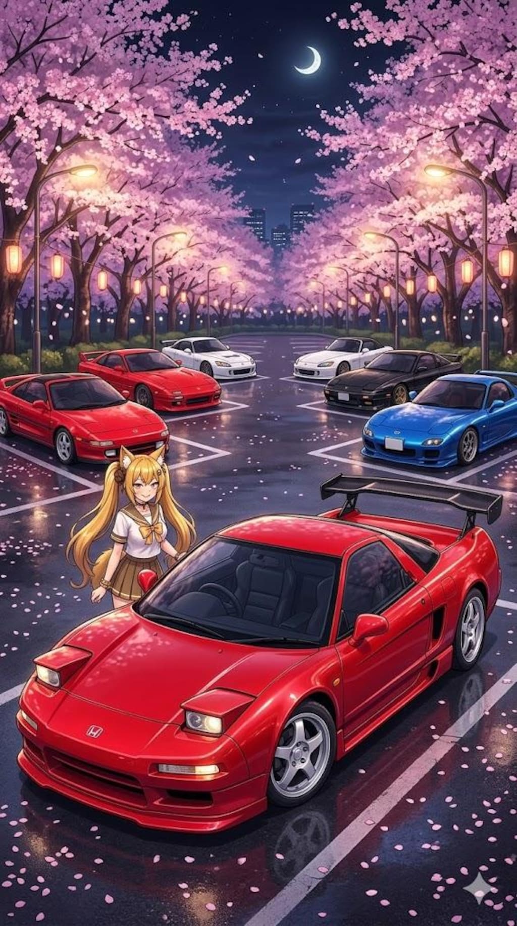 ミラさんとホンダNSX❗リアルスポーツカー達と桜🌸