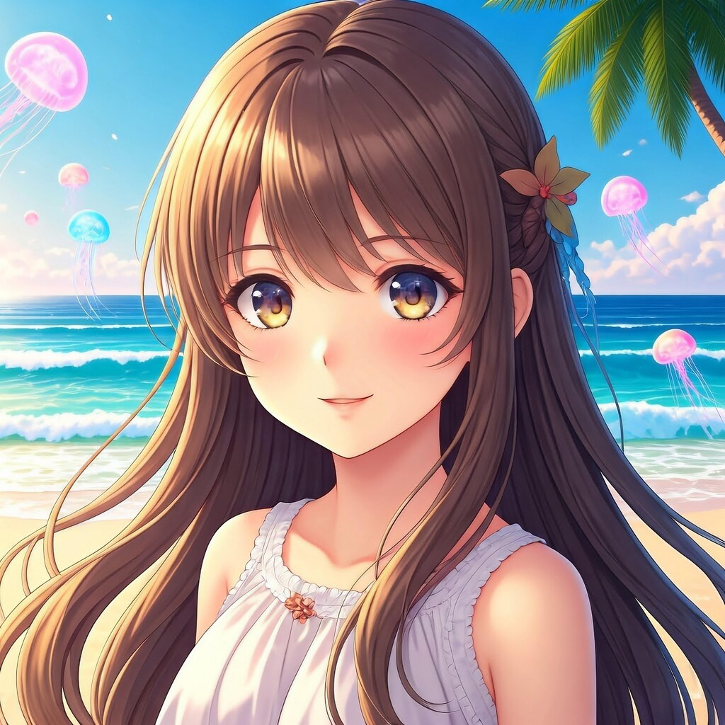 ピクセルちゃんと海