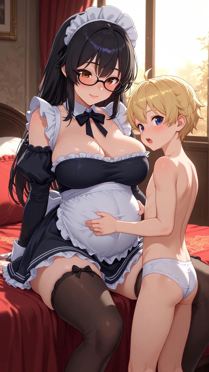 妊婦メイド×ショタ