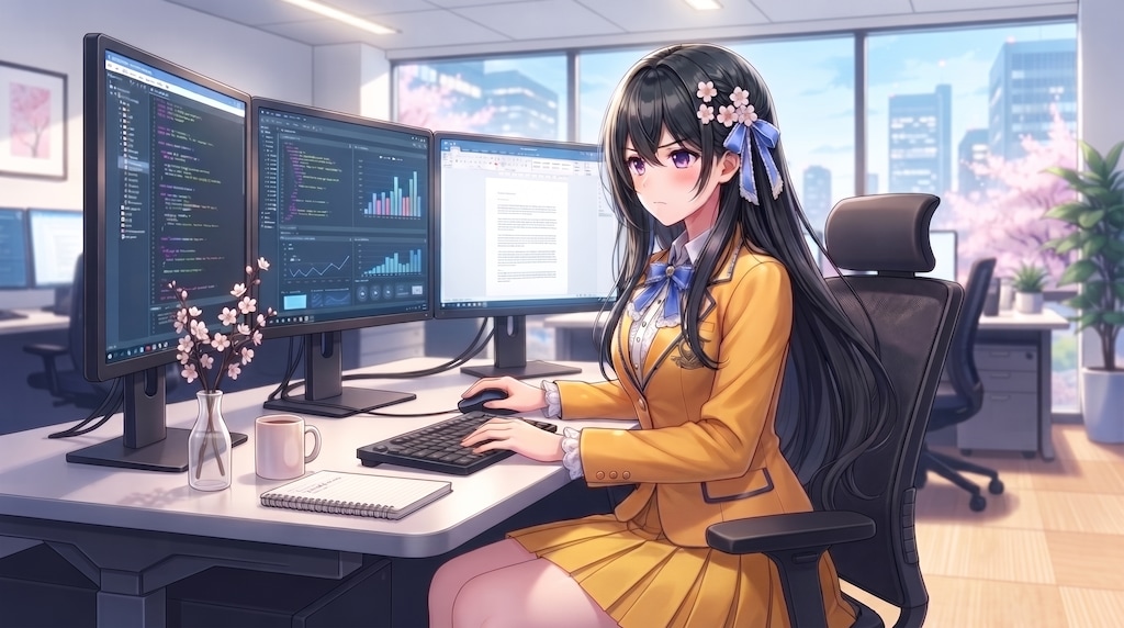 働くお姉さん