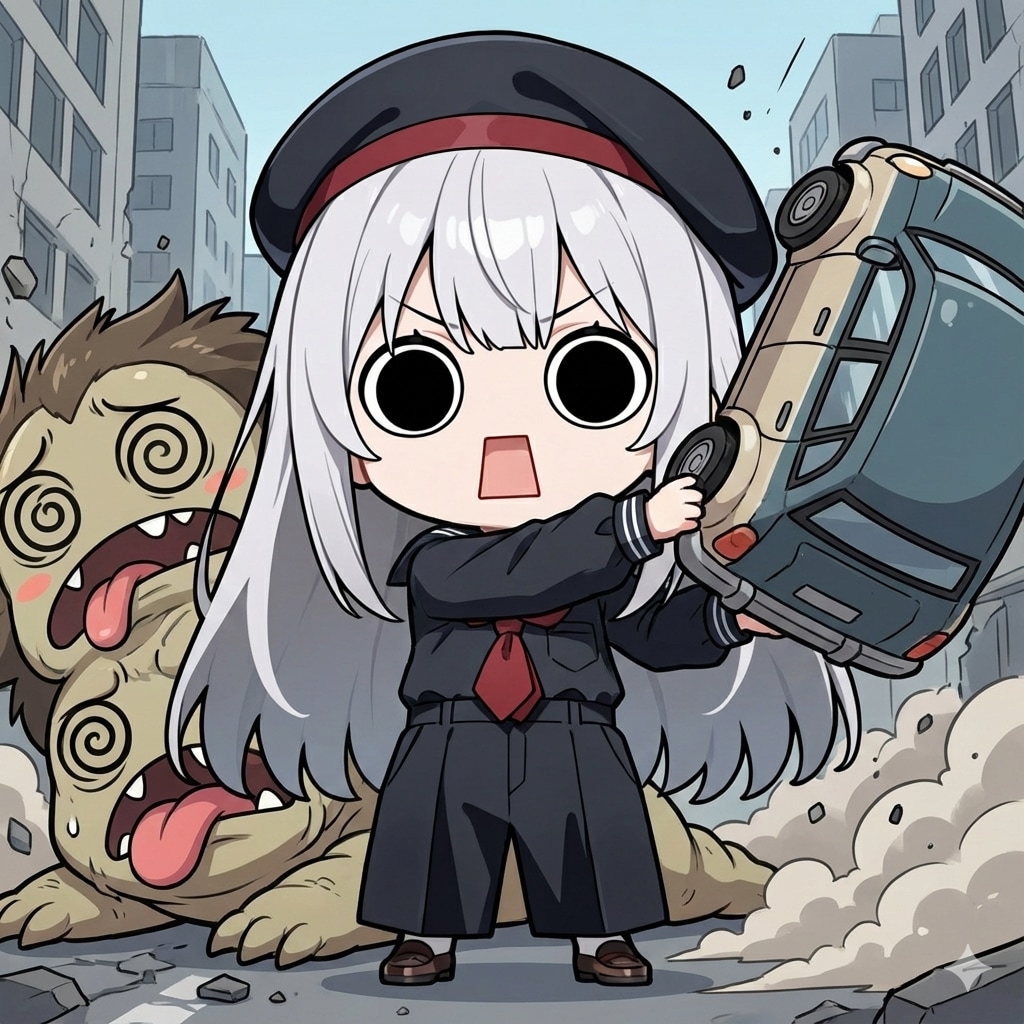 車を持って暴れ出してしまいよったえらいこっちゃ嬢