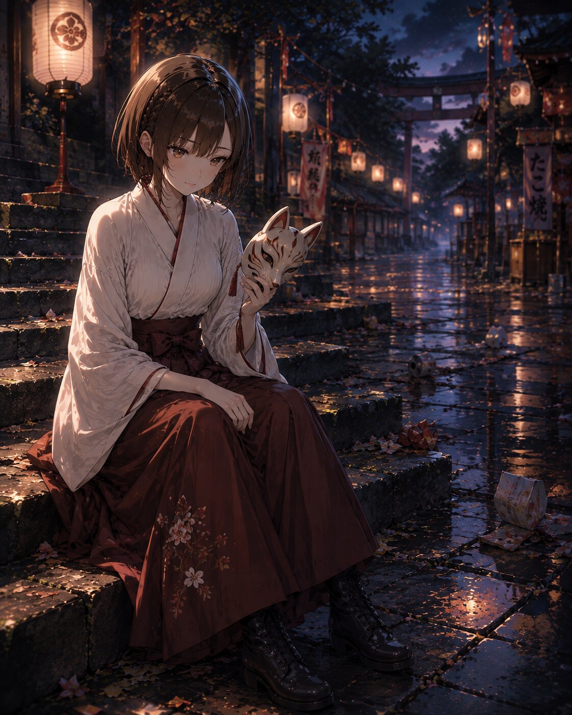 祭りのあと、君の面影 | の人気AIイラスト・グラビア