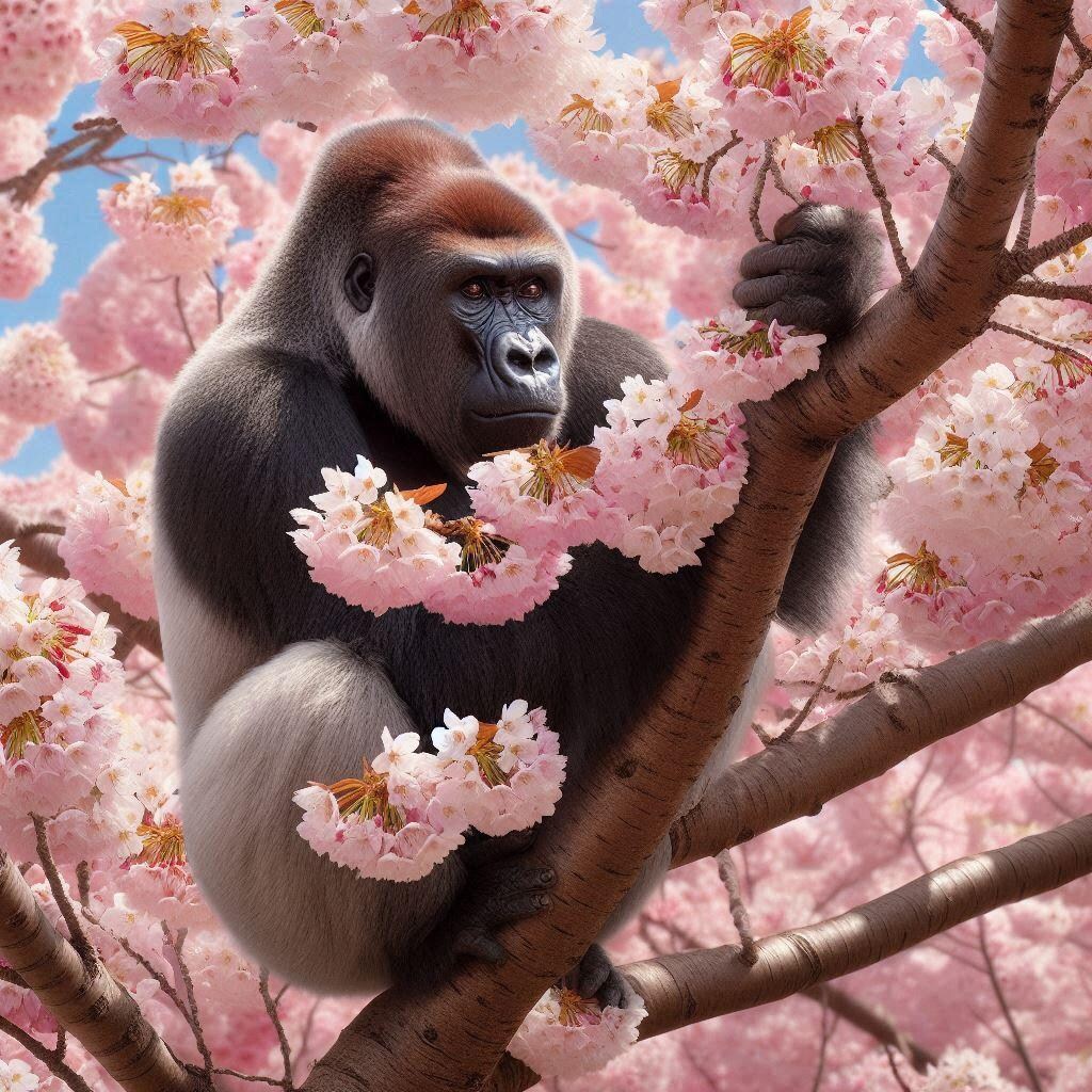 桜とゴリラ