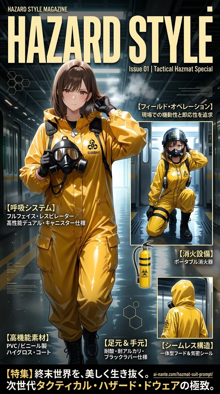 バイトちゃん。防護服