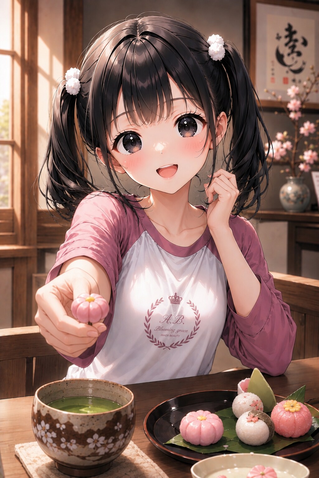 今日は和菓子の日♪はい、あ〜ん♡