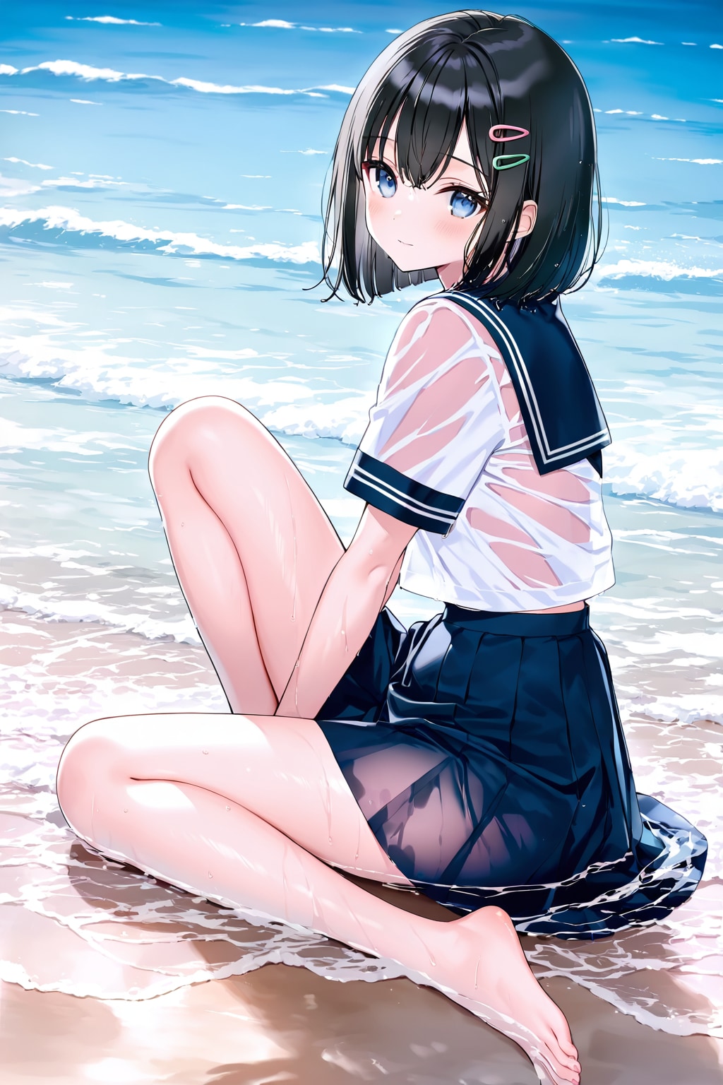 セーラー服と砂浜(LILAC)(13)