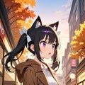 旅する黒猫と街の探索 | ShiratakiMixXL v2おためし 2枚目