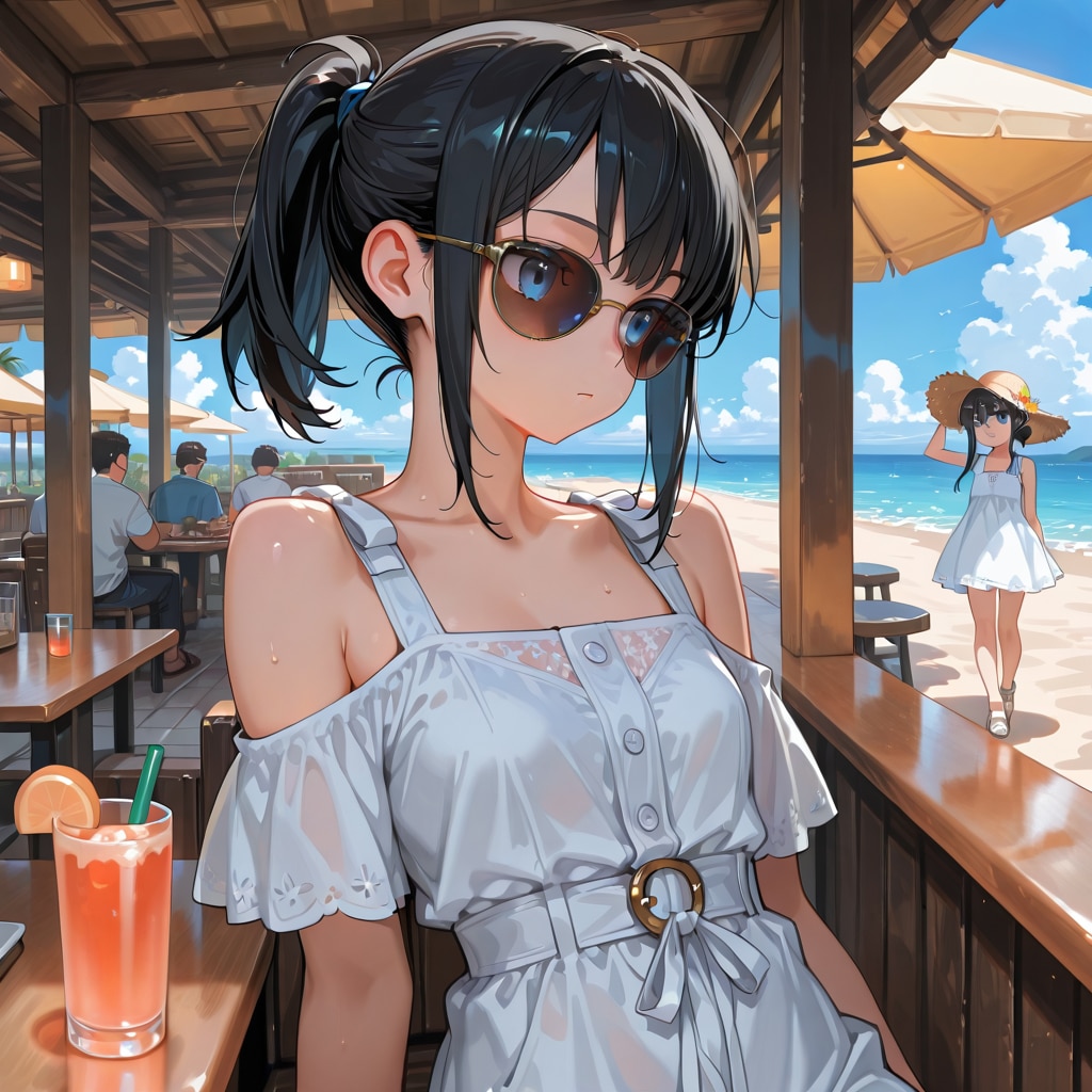 海の家で休憩