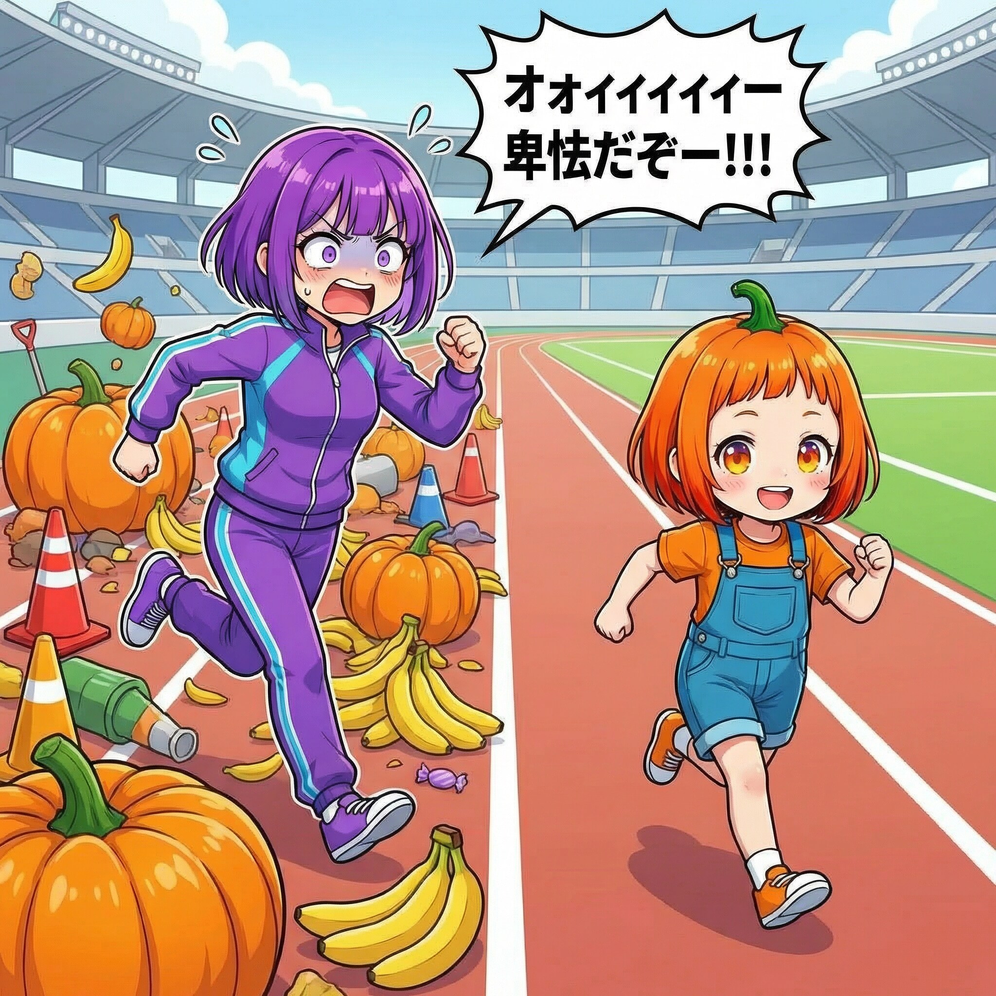 晶ちゃんとクランの障害物競走？