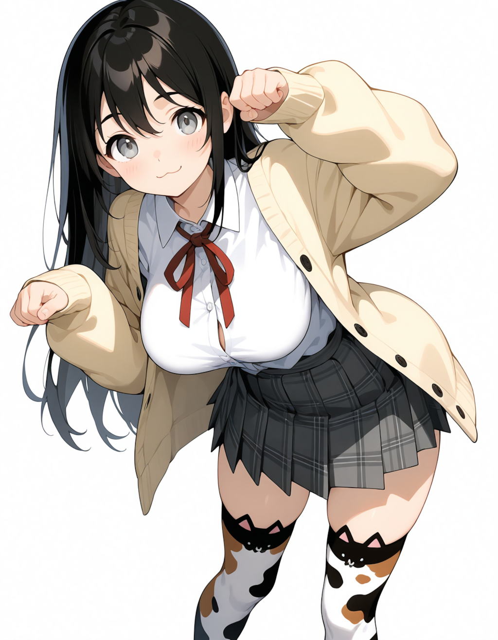 三毛にゃんタイツ