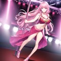 ピンク髪ゆるふわロングちゃんのポールダンス的な 5枚目