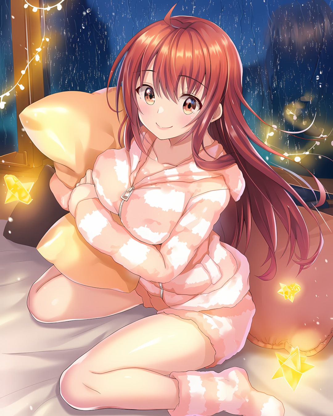 🌙雨音を聴きながら✨ジェラピケでぬくぬく夜ふかし | の人気AIイラスト・グラビア