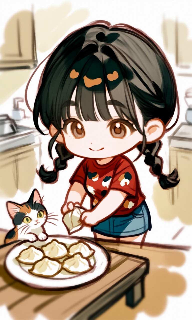 餃子つくる