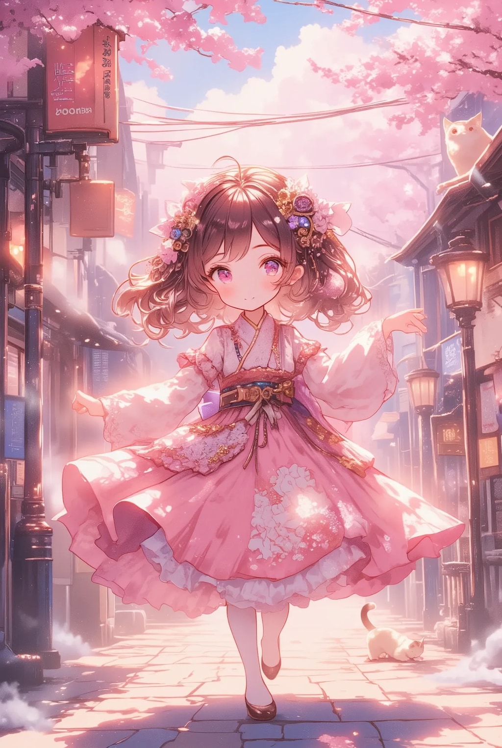 フリフリちゃんの大正スチームピンク