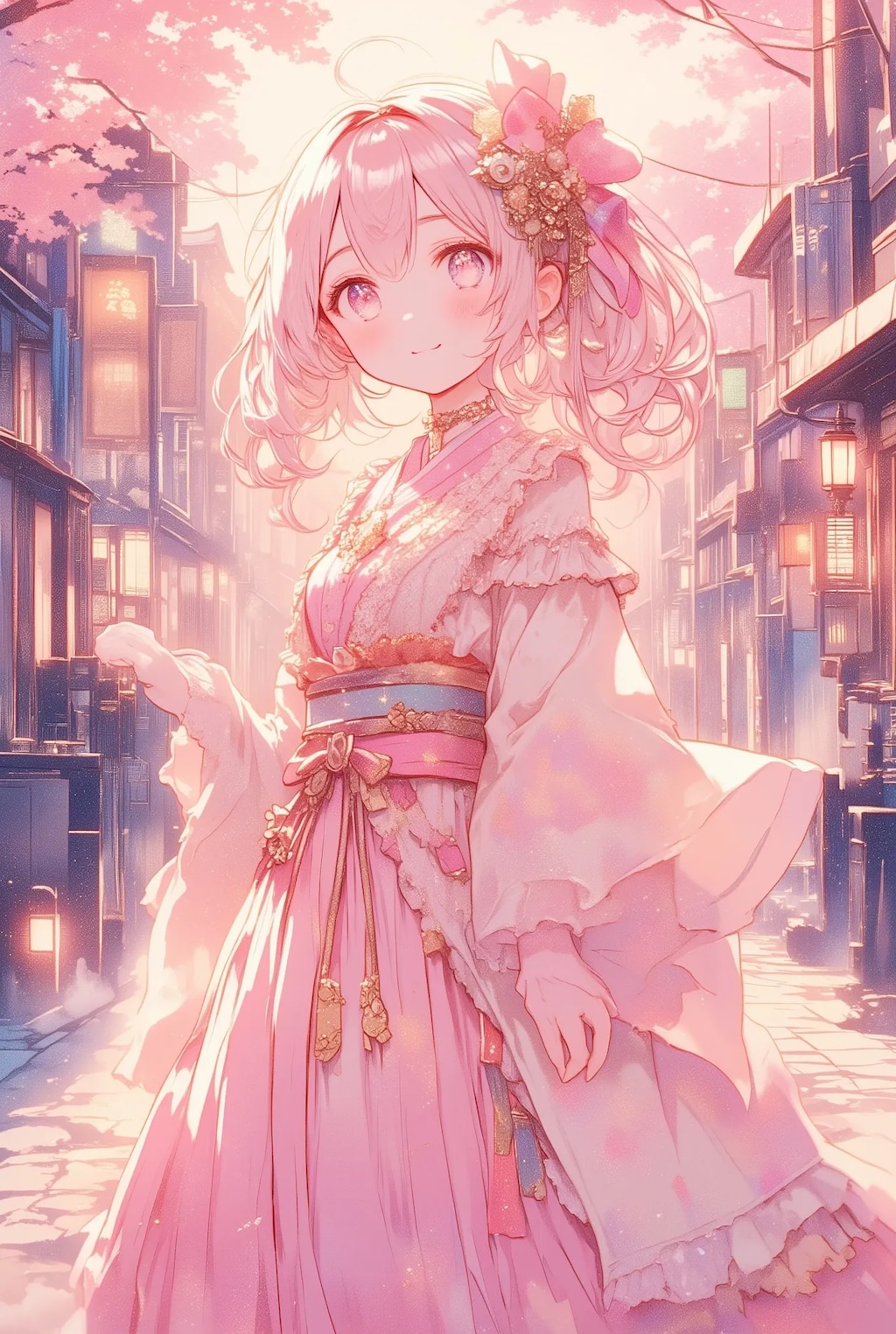 フリフリちゃんの大正スチームピンク