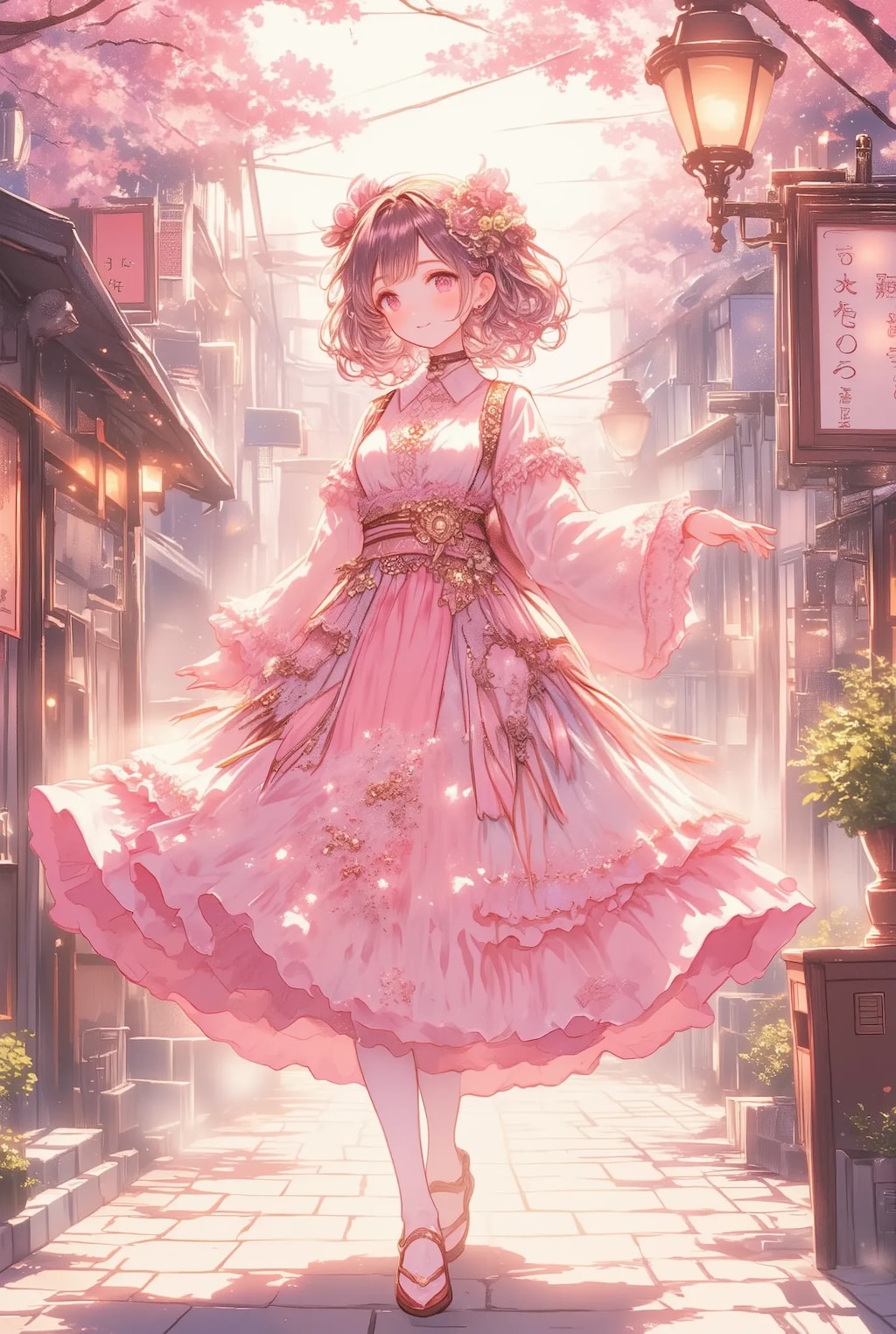 フリフリちゃんの大正スチームピンク
