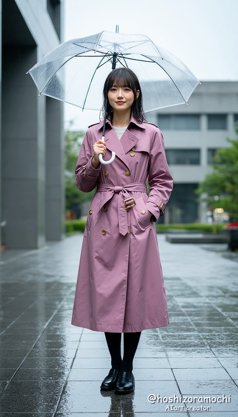 オーキッド・トレンチ、午後の美術館前 - Orchid Trench, in front of the museum in the afternoon | の人気AIイラスト・グラビア