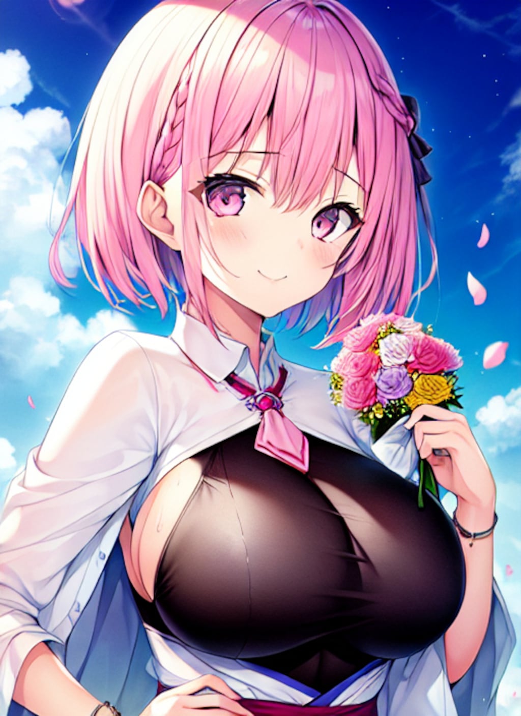 看板娘：マナ・テティス　花を贈る編