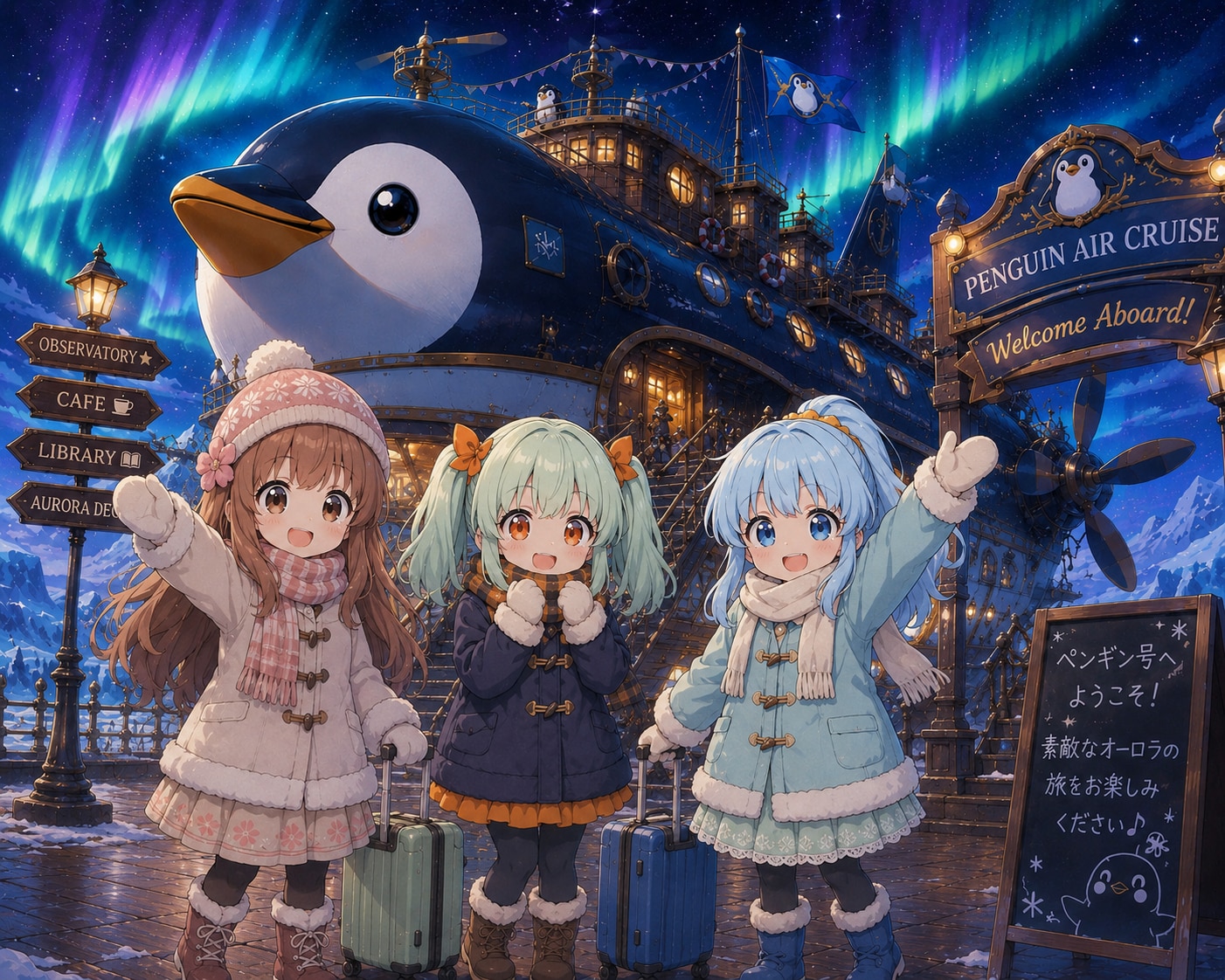 らぶりーがーるず【いちごぐみ】の3人をペンギン号へご招待︎💕︎