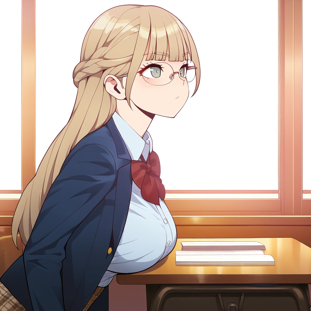 教室のJKの横顔