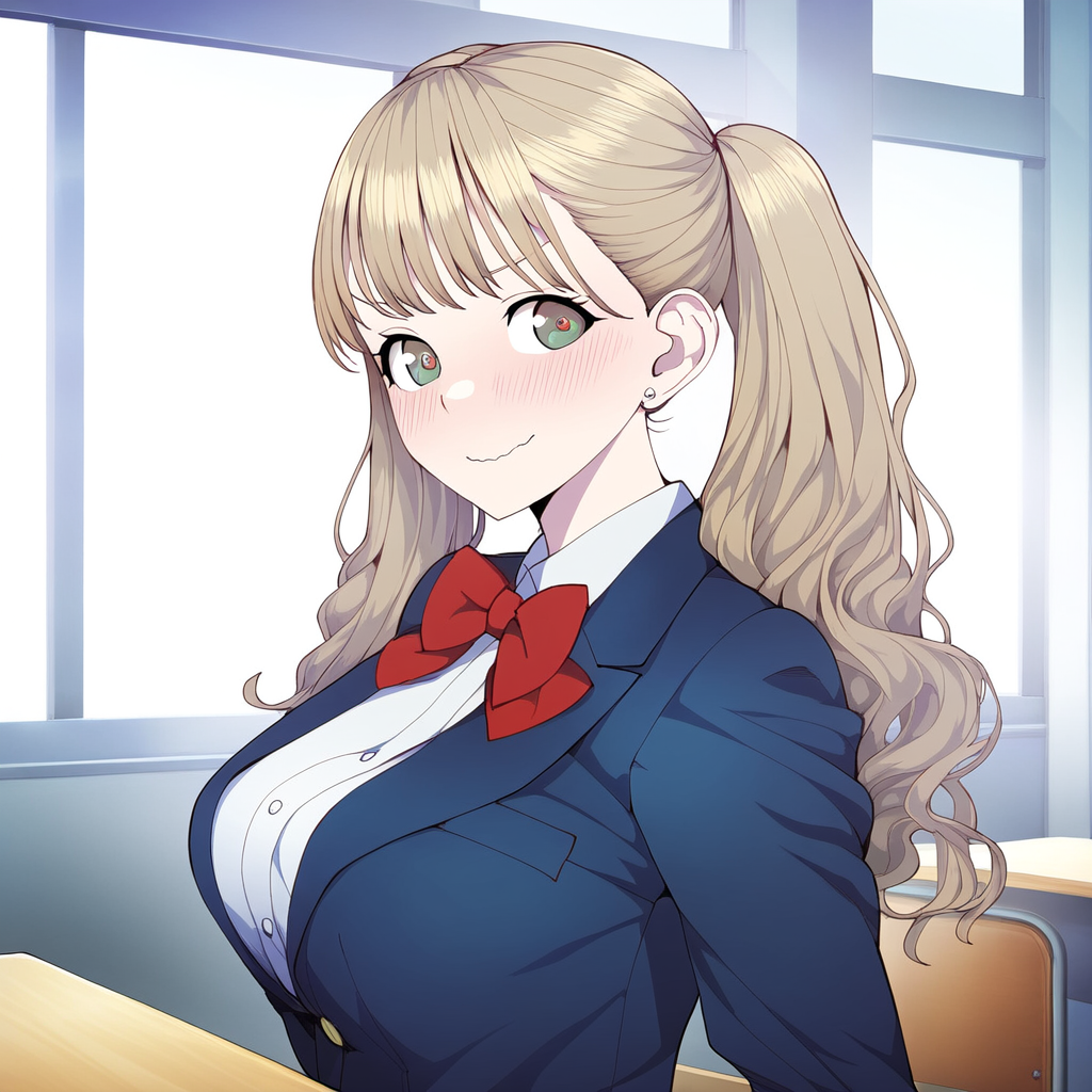 教室のJKの横顔