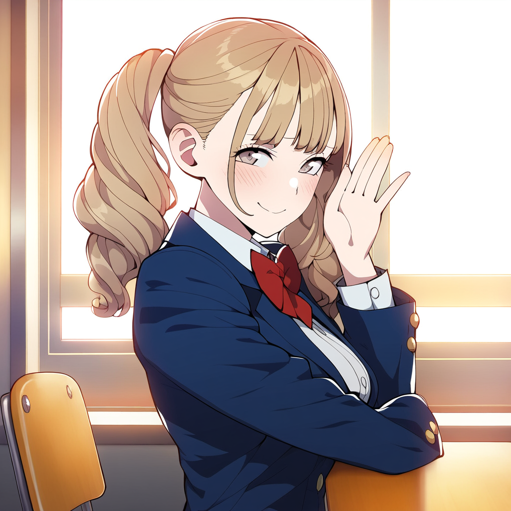 教室のJKの横顔