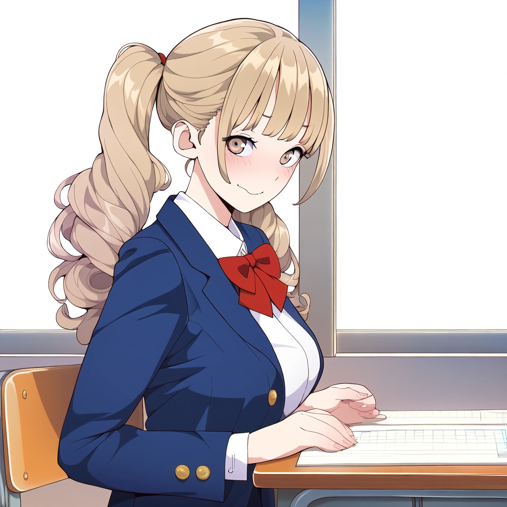 教室のJKの横顔